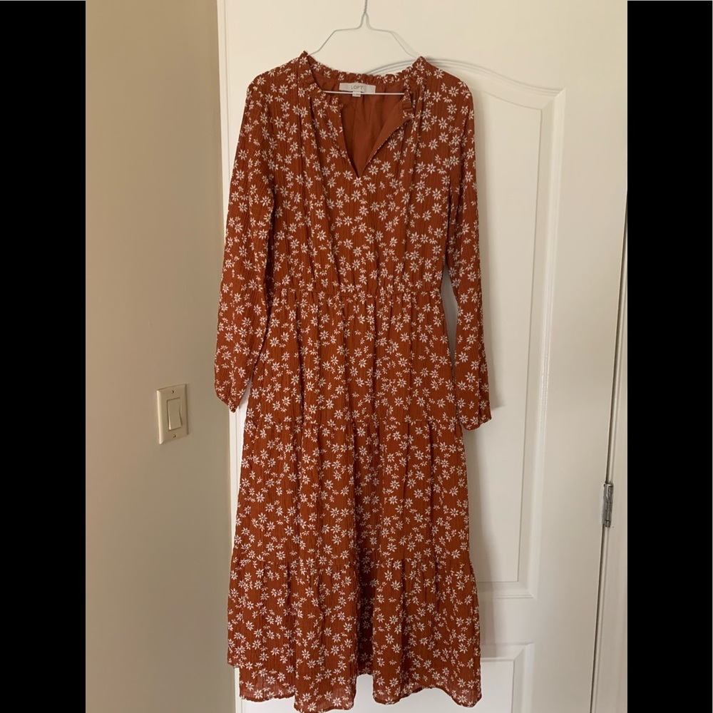 Long sleeve ruffle collar smock